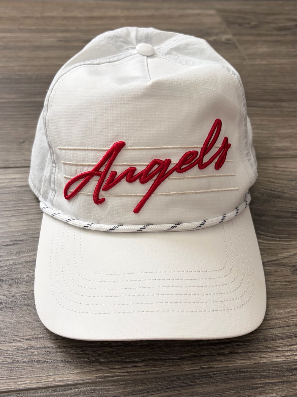 Angels MLB Embroidered White Trucker Hat